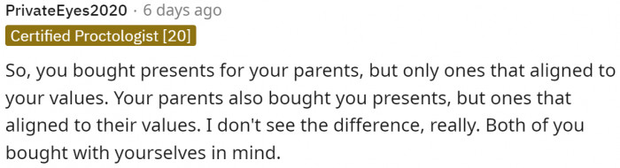 Not the best gift givers.