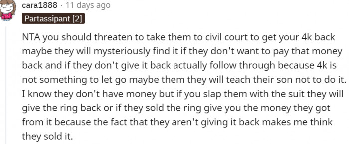 18. You should have threatened them with a lawsuit