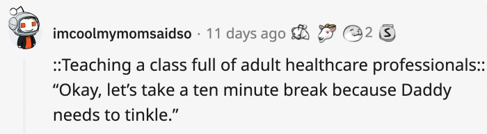 Daddy needs to hide because of embarrassment too