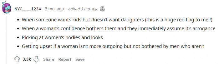 When it's a man, he's confident. When it's a woman, she's arrogant.