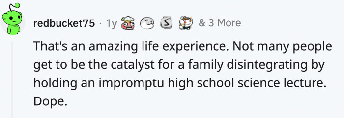 Can you imagine being in OP's shoes? Just discussing interesting scientific facts and stumbling across all the drama?