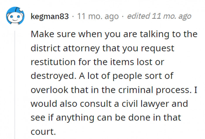 She chose to destroy them after all