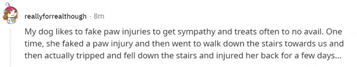 12. Faking injuries to get attention....