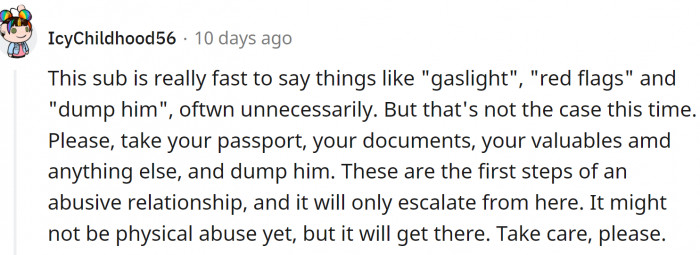 These are the first steps in an abusive relationship.