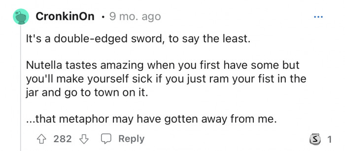 Great metaphor—now we are all hungry.