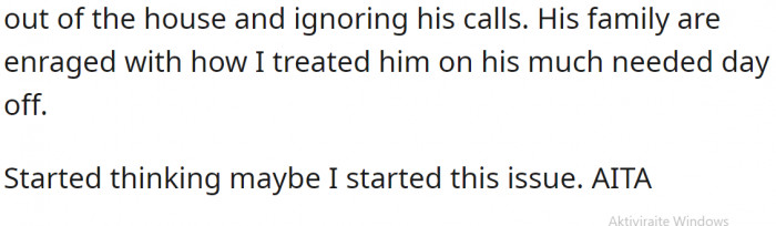 After She Came Home and Talked to Her Husband, It Turned Out That He Blamed Her for His Bad Behavior. His Parents Supported Him, and He Is Sure That He Was Right.