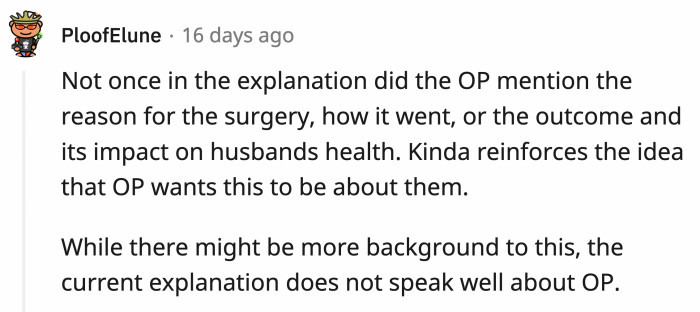 The way she told the story didn't really make her look good, and it's not surprising that she was the a**hole here.