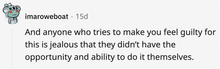 Say it louder for the green-eyed monsters in the back