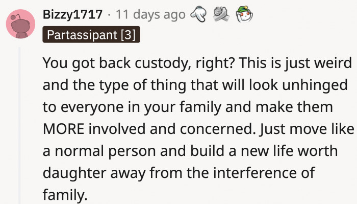 Some comments pointed out possible perspectives from OP's family