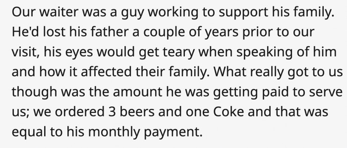 The gap in living conditions in other countries can be surprising at times