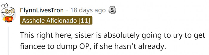 OP should watch her back. Well, her BF...