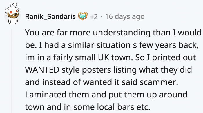 This Redditor, who got scammed, took his call-out to another level