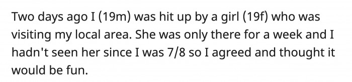 An old friend of OP contacted him and expressed a desire to see him