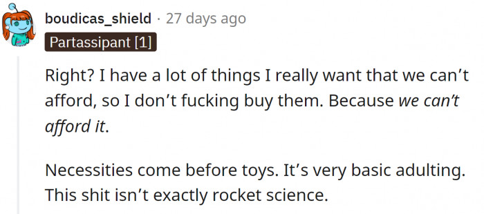 That's how adults do it.