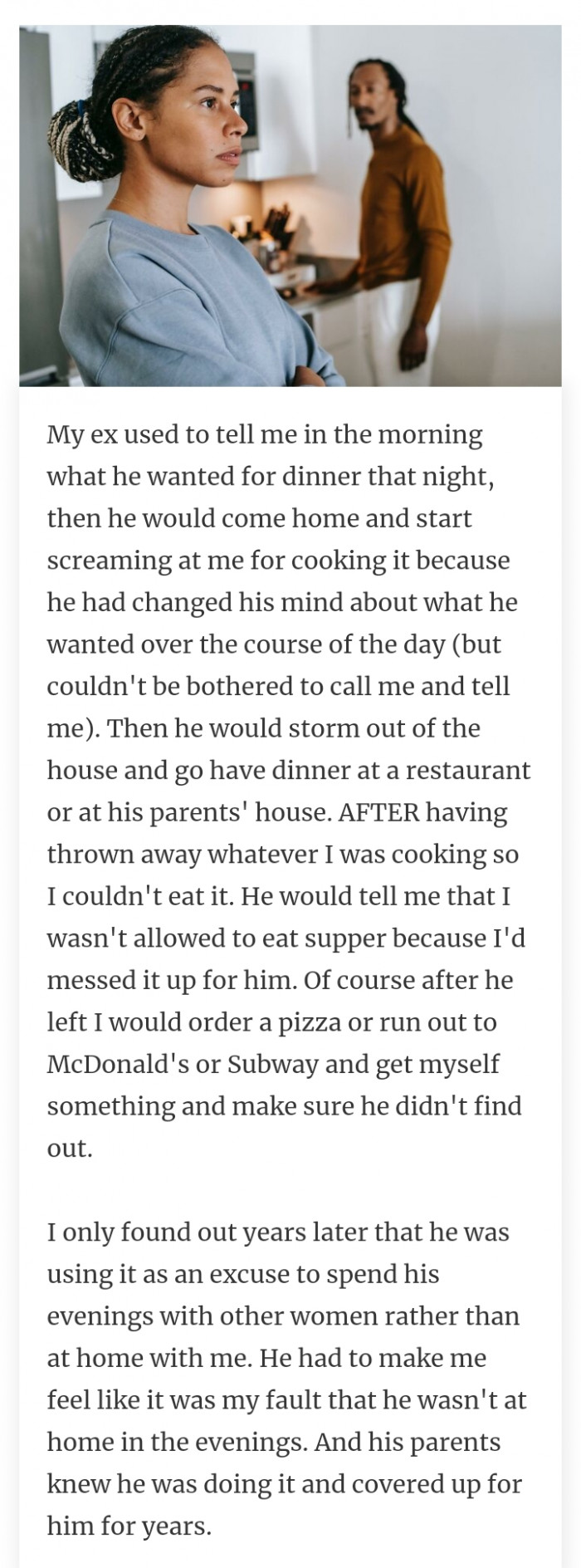 #8 What an excuse for his unfaithfulness.