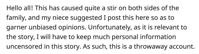 Read her original Reddit post below: