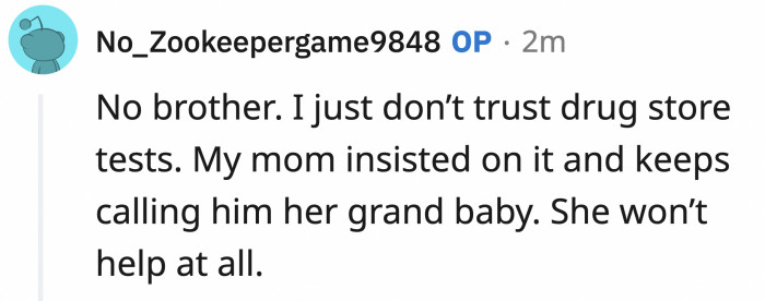 Then OP's wild response