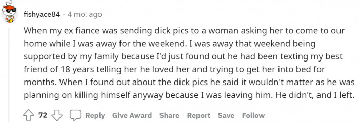 #19 Killing the relationship was better.