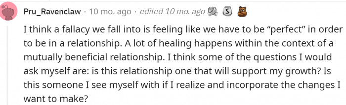 6. But healing can also happen while in a relationship. You don't have to be 
