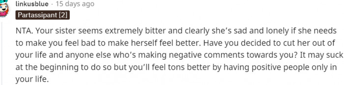 7. You should decide to cut her off