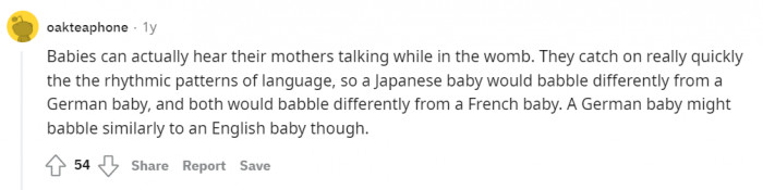 And the conversation about human babies continues.