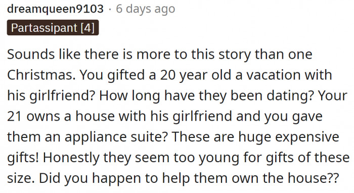 A redditor had to hear more details about the story.