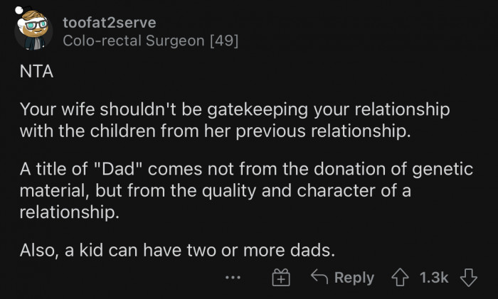 A kid can have more than one dad.