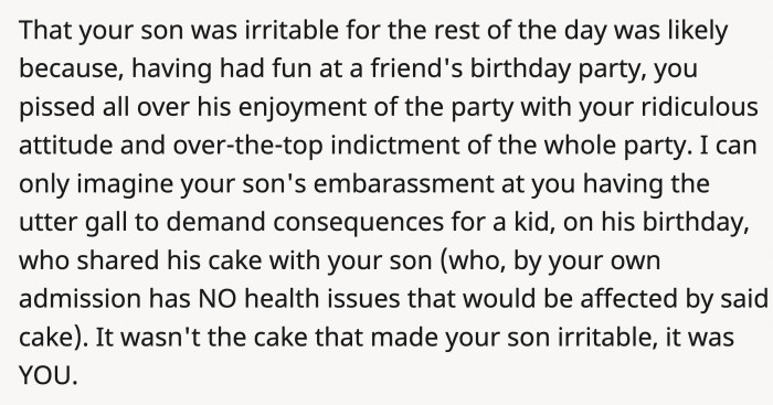 He's cranky because OP rained on his parade.