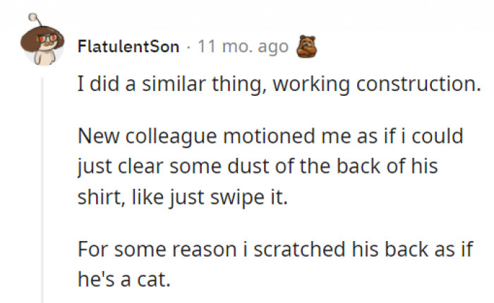 Honestly, this would be the first thing on our minds as well when presented with that scene