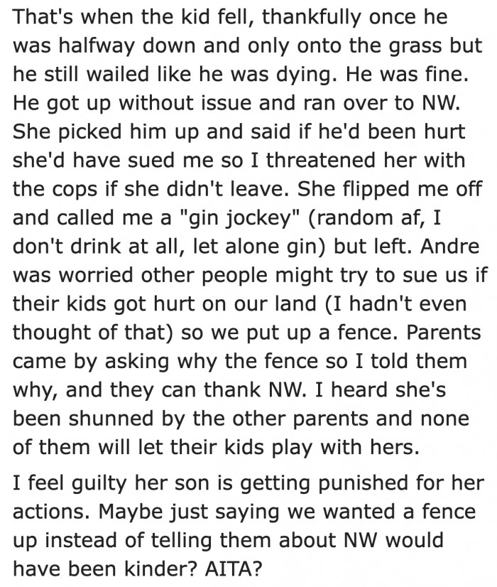 Now, the entitled mom wants to sue her.