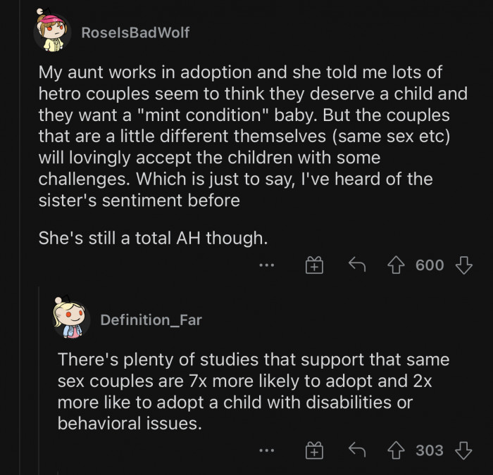 The only a-hole here is the sister.