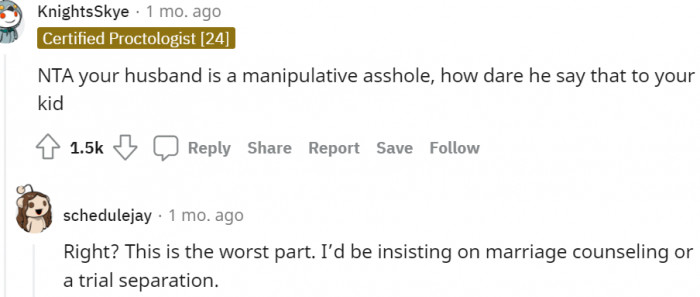 5. How dare he say such things to your kid?