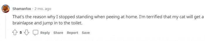 A solution would be to sit down when peeing.