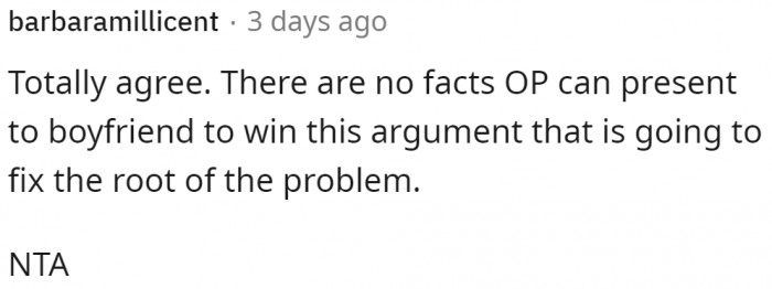 It's pointless to convince the guy.