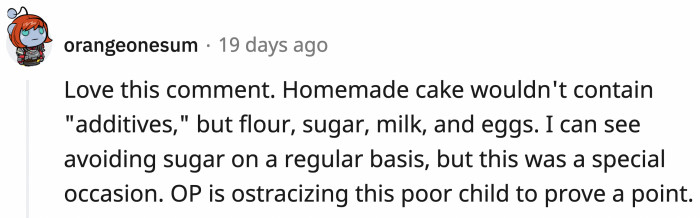 It wasn't mass-produced cake; it was all heavenly home-baked goodness