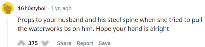 Her husband really put his foot down