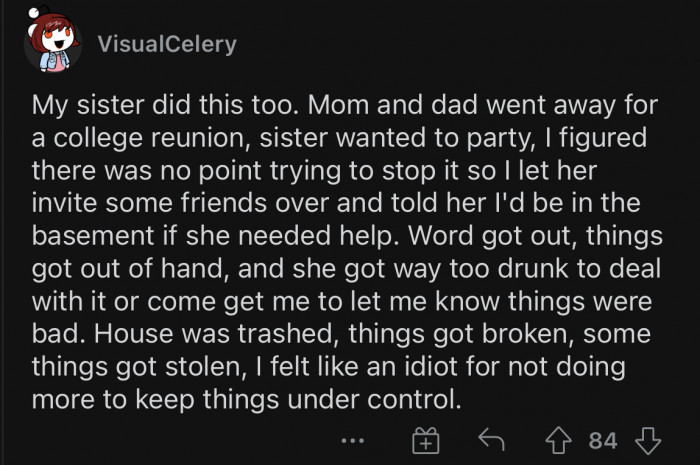 This user had a similar experience with her sister as well.