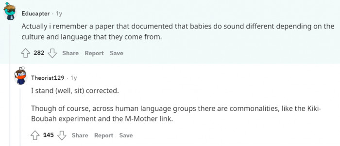 Some likened an aspect of baby humans with kittens.