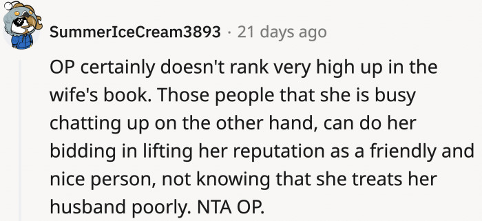 It might be a knee-jerk reaction for OP’s wife to be the most accommodating to her ‘friends’ to always save face in her career