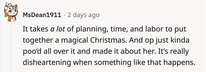 Let's say the mom is an attention seeker; it was her event and not OP's