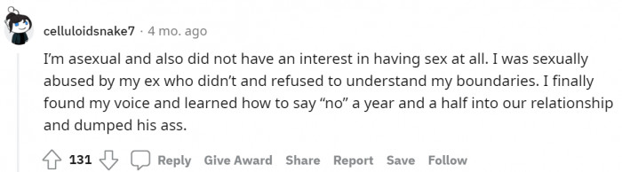#12 When he was inconsiderate and abusive, not understanding what boundaries are.