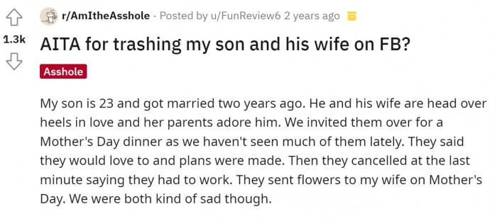 Reddit user u/FunReview6 shared a story on the AITA (Am I The A**Hole?) subreddit about how he took to social media to 