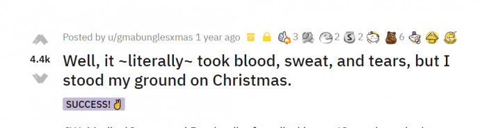 This woman stands her ground on Christmas day
