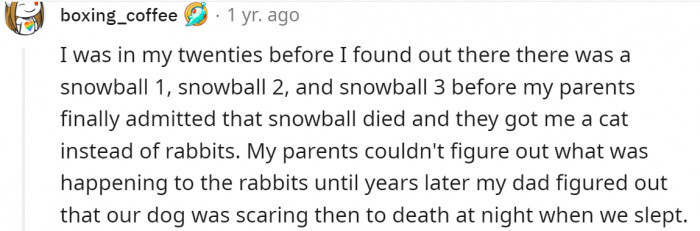 But there were also other examples: Snowball 1, 2, 3, 4...