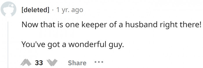 It makes me so happy for the woman whose man supports her because she is right, not his mother.