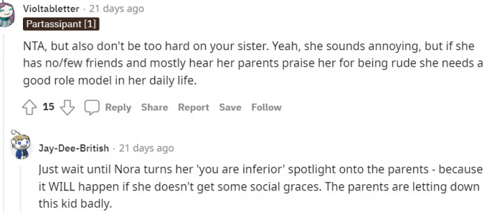 25. She needs a good role model