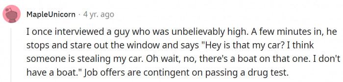 It's amazing he even got into the right room