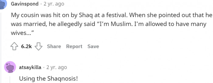 20. My cousin and Shaq at a festival