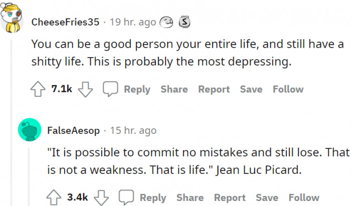 No matter how you live your life, everything can turn out unexpectedly.