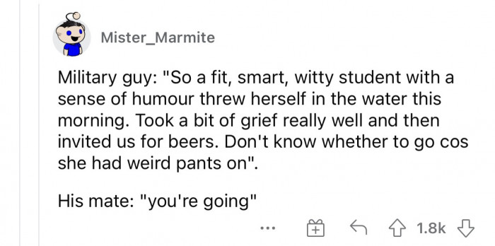 Does it even really matter? She did something brave.